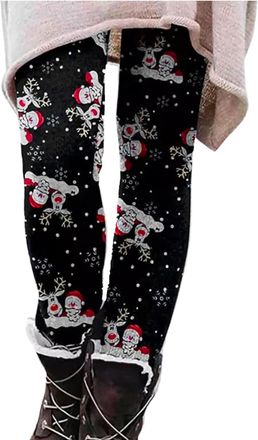 Generic Christmas Leggings for Women UK Gym Leggings Womens Yoga Legging Winter High Waisted Leggings for Women Ladies Sports Seamless Leggings Christmas Sant