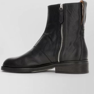 Our Legacy leather ankle boots low block heel