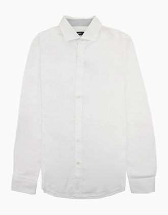 HUGO BOSS Mens Hugo Boss Ridley_2 Pure Cotton Shirt White - Size: 46