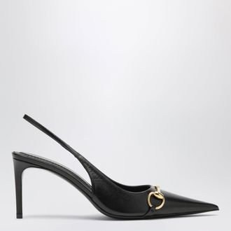 Gucci D&eacute;collet&eacute; slingback nere in pelle