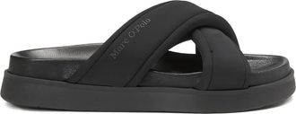 Marc O'Polo Slippers met gekruiste bandjes - Zwart