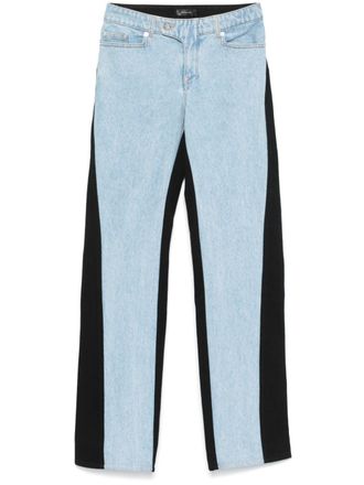 MUGLER bi-color straight-leg jeans - Blue