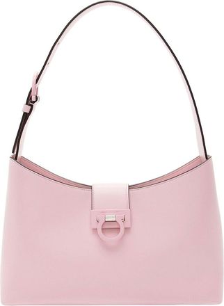 Ferragamo Pink Leather Gancio Trifolio Small Shoulder Bag (Authentic Pre-Loved)