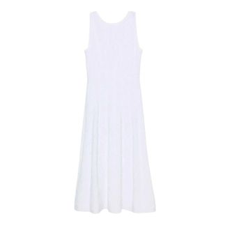 D.exterior Midi Dresses, female, White, Size: M Sleeveless Jacquard-Effect Midi Dress