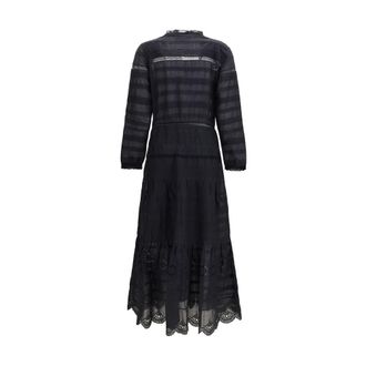 Isabel Marant Womens Black Cotton Casual Dress