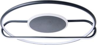 Näve Naeve BRENDAN Lámpara de techo LED semiempotrada integrada negra 3000K