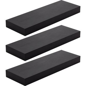 Sorbus Set of 3 Floating Shelves in Black at Nordstrom Rack