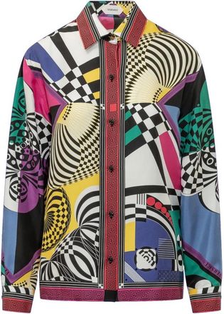 Versace Donna, Camicette, Multicolore, XL, new