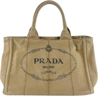 Prada Pre-owned Tote Bags, female, Beige, Size: ONE SIZE Pre-owned Vintage Tote Bag