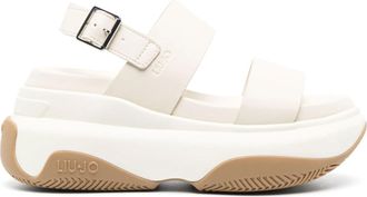 Liu Jo Beige June 06 Chunky Platform Adjustable Strap Sandals