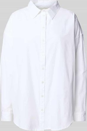 MY ESSENTIAL WARDROBE Boxy Fit Hemdbluse mit &uuml;berschnittenen Schultern Modell Sunna in Weiss, Gr&ouml;&szlig;e 36