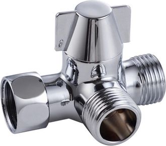 OEM Inverseur A 3 Voies - Vanne De Derivation Pour Douche - Laiton Massif - Finition Chrome - Raccord G1/2 - 1 Piece