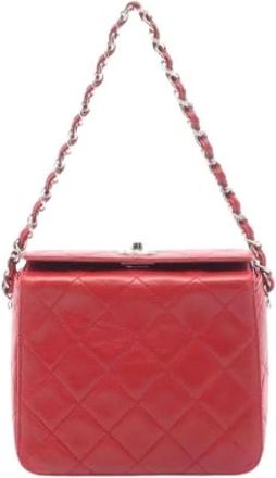 Chanel Pre-owned Vintage Schoudertas - Dames - Vintage Schoudertas - Rood - ONE Size - Leer - Vintage