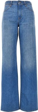 Gucci D&eacute;lav&eacute; cotton denim jeans Woman 25
