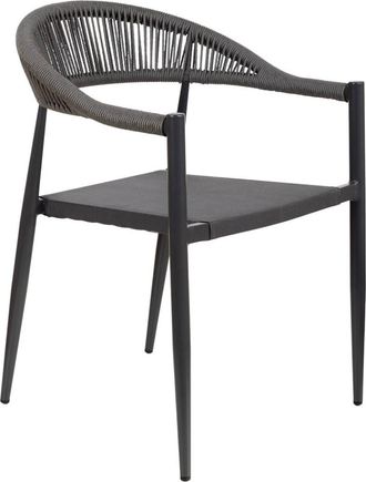 Wanderlust Deco Silla de ratan sintético gris 56x60x78