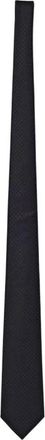 Emporio Armani Pure Silk Monogram Jacquard Tie - Heren - Stropdassen - Blauw - ONE Size - Accessoires