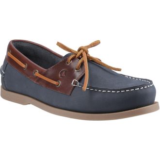 Sperry Top-Sider Tacoma Leather Mens Navy/Brown Boat Shoes - Size UK 10