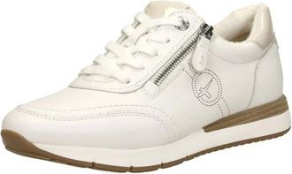 Tamaris Schoenen, Dames, Wit, 37 EU, Leer, Comfort Veterschoenen Laag