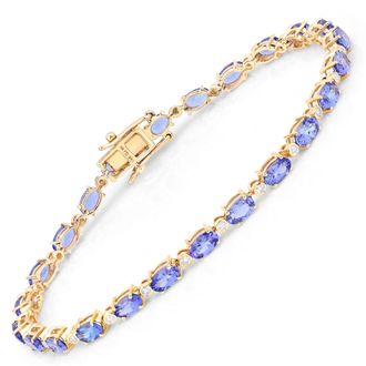 Diana M. Jewels Tanzanite ( AA+ ) Oval 5x3mm - 24Pcs + White Diamond F/C Round 1.20mm( I1-I2/I color ) - 24Pcs ( Box Lock With Double Safety )