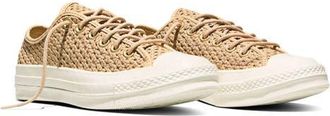 Converse Chuck 70 Woven Leather Low Top Sneaker in Hay Day/Hay Day/Egret at Nordstrom, Size 8.5