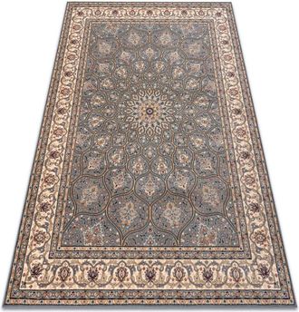 RugsX Rugsx - Carpet Wool nain Rosette, frame, 1180/51034 blue / beige blue 200x300 cm