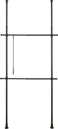 WENKO Sistema Perchero Telesc&oacute;pico Herkules Basic Negro Wenko