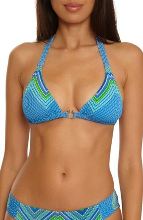 BECCA by Rebecca Virtue Triangle Bikini Top in Multi at Nordstrom, Size Medium
