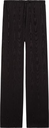 Dries Van Noten Puvis Moir&eacute;-jacquard Woven Trousers - Black - 40 (UK12 / M)