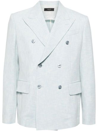 Amiri Blazer Cross Hatch con effetto m&eacute;lange - Blu