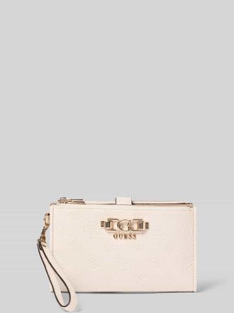 Guess Portemonnaie mit Allover-Logo-Detail Modell Anise in Offwhite, Gr&ouml;&szlig;e 1