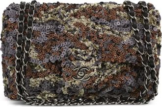 Chanel 2013 Timeless sequined shoulder bag - women - Canvas - One Size - Brown
