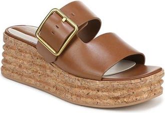Franco Sarto Taziana Platform Wedge Sandal in Fawn Leather at Nordstrom, Size 5.5