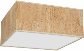 Milagro Lámpara de techo cork Blanco/Corcho 3xE27