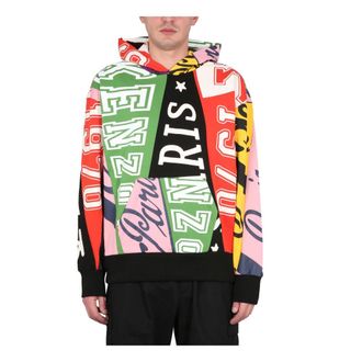 Kenzo Flags Oversize Hoodie - male - Kenzo - Hoodies - Multicolor - S - Sweatshirts & Hoodies