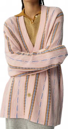 Guest In Residence Baja Everywear Cardigan In Powder Pink