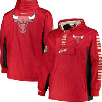 Mitchell & Ness Mens Mitchell & Ness Red Chicago Bulls Big & Tall Hardwood Classics Team OG 2.0 Anorak Hoodie Quarter-Zip Windbreaker Jacket at Nordstrom, Size 2Xb