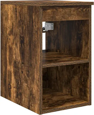 vidaXL Gabinete De Ba&ntilde;o Intermedio Roble Ahumado 30 X 44,5 X 50 Cm Vidaxl