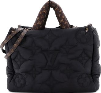 Louis Vuitton Pillow OnTheGo Tote Monogram Quilted Econyl Nylon MM satchel - Zwart