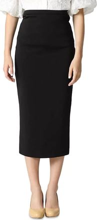 Gracia High Waist Fitted Skirt In Black