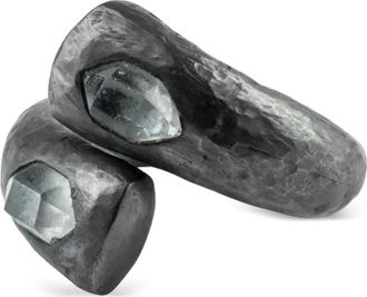 Parts Of Four Anello Druid in argento sterling con quarzo - Nero