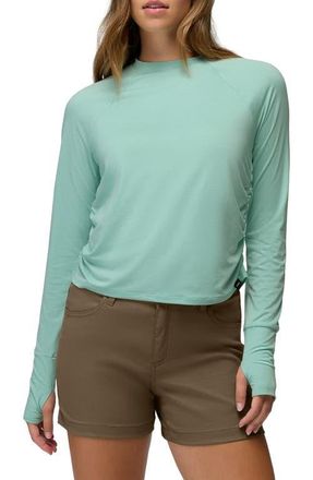 Prana Gathered Long Sleeve T-Shirt in Sea Glass at Nordstrom, Size Medium