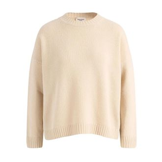 Max Mara Wkdsibari Ronde Hals Trui - Dames - Ronde hals truien - Beige - S - Wol - Truien & Vesten
