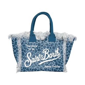 MC2 Saint Barth Tote Bags, female, Blue, Size: ONE SIZE Accessories