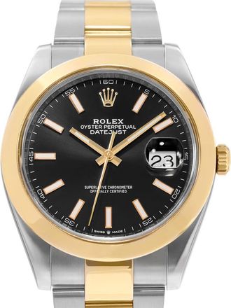 Rolex Pre-owned Rolex Datejust 41 Automatic Chronometer Black Dial Mens Watch 126303 BKSO