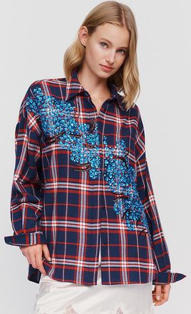 Essentiel Kirke 100% Cotton Embellished Buttondown Shirt