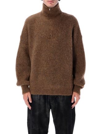 Isabel Marant Dinan Ribbed Half Zip Sweater