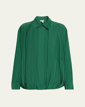 Loewe Charmeuse Balloon Button-Down Shirt