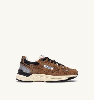 Autry SNEAKERS HYPERWAY IN SUEDE SAND EVY LEOPARD E NERO