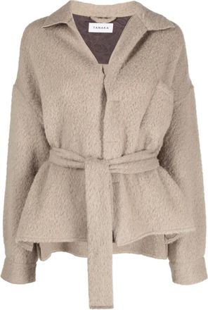 Tanaka Cardigan lungo con scollo a V - Toni neutri