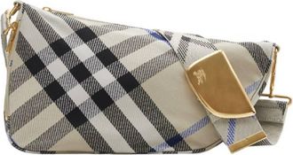 Burberry Medium Shield Checked Shoulder Bag
